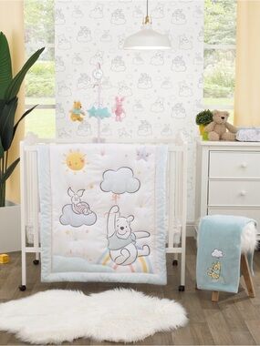 Disney Pooh Hello Sunshine 3pc Mini Crib Set